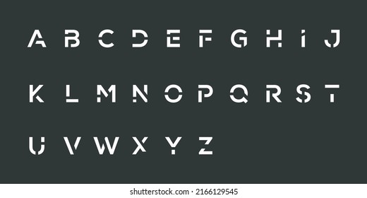 The english alphabet capital letters vector Free Vector
