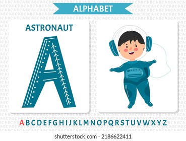 English Alphabet Cartoon Cute Children Illustrations Stock Vector ...