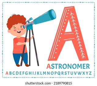 English Alphabet Cartoon Cute Children Illustrations Stock Vector ...