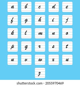 English Alphabet In Cursive Writing