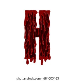 English alphabet Designed to be made of blood.Blood alphabet vector by hand drawing.