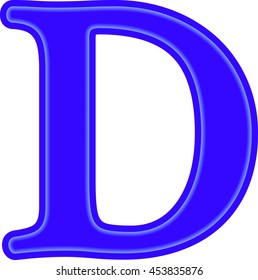 English Alphabet Education Blue Letter D Stock Vector (Royalty Free ...