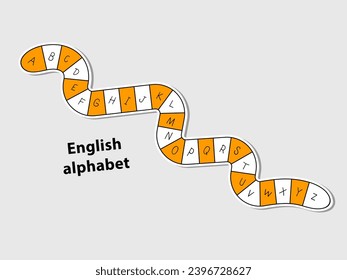 English alphabet education for children. Kindergarten game poster
