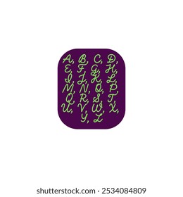English alphabet Educational vector design in white background