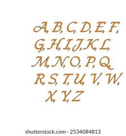 English alphabet Educational vector design in white background