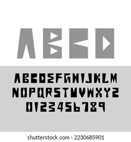 English Alphabet in Flat Design.