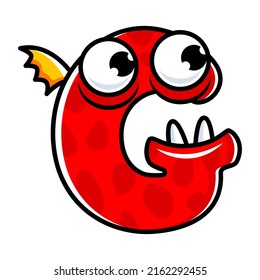English alphabet with funny monsters, faces and eyes. Set of Monster cut aphabet with English letter. Colorful cartoon children Education and development of children detailed colorful Illustrations