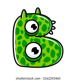 English alphabet with funny monsters, faces and eyes. Set of Monster cut aphabet with English letter. Colorful cartoon children Education and development of children detailed colorful Illustrations