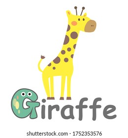 Vector Alphabet Letter G Giraffe Stock Vector (Royalty Free) 749277916