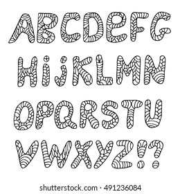 English Alphabet Painted By Hand Beautiful Stock Vector (Royalty Free ...