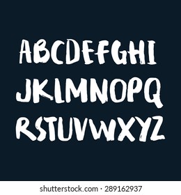English alphabet. Handmade. 