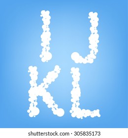 English alphabet I, J, K, L