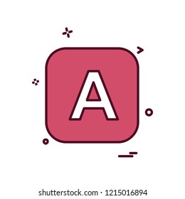 English Alphabet icon design vector 