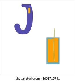 English alphabet for kids. Letter J