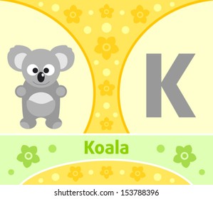 The English alphabet with Koala