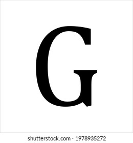 English Alphabet Letter Capital G Isolated Vector