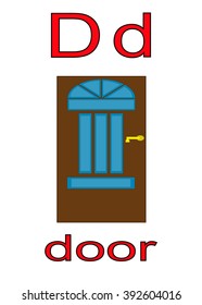 English Alphabet Letter D Door Stock Vector (Royalty Free) 392604016 ...