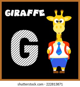 The English alphabet letter G, Giraffe
