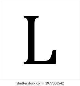 English Alphabet Letter L Isolated Vector