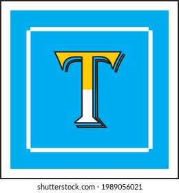 ENGLISH alphabet letter T . great for t-shirt, school ,sticker, mugs, websites, printing and posting.