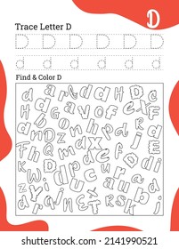 English alphabet letter tracing line printable worksheet with cute pictures for coloring for vocabulary learning. Basic writing practice for preschool and kindergarten kids students and teachers.