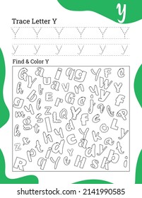 English alphabet letter tracing line printable worksheet with cute pictures for coloring for vocabulary learning. Basic writing practice for preschool and kindergarten kids students and teachers.