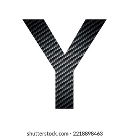 English alphabet letter Y, carbon dark texture on white background - Vector illustration