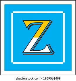 English alphabet letter Z. good for school, t-shirt, mugs, stickers, social media, websites, printing and publishing.