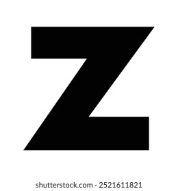 English Alphabet Letter z Vector Shape