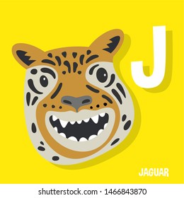 English Alphabet Letters With Animals For Children Letter J Jaguar