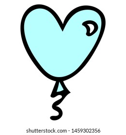 english alphabet, letters in the form of balloons multi-colored, letter V, vector illustration