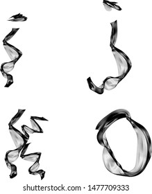english alphabet letters i j k o from vector smoke on a white background objects for design