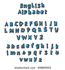 English Alphabet letters set vector illustration
