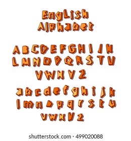 English Alphabet letters set vector illustration