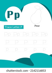 English alphabet letters tracing line printable worksheet with cute pictures for coloring for vocabulary learning. Basic writing practice for preschool and kindergarten kids students and teachers