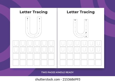 English alphabet letters tracing line printable worksheet with cute pictures for coloring for vocabulary learning. Basic writing practice for preschool and kindergarten kids students and teachers