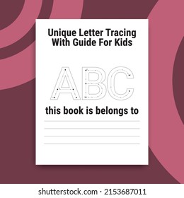 English alphabet letters tracing line printable worksheet with cute pictures for coloring for vocabulary learning. Basic writing practice for preschool and kindergarten kids students and teachers