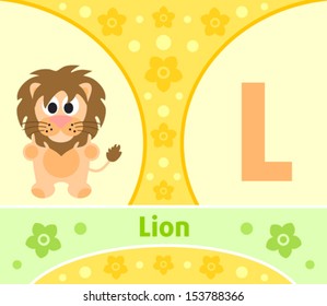 The English alphabet with Lion