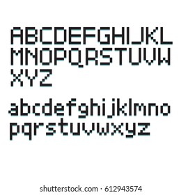 English Alphabet Pixel Style On White Stock Vector (Royalty Free ...