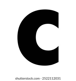 English Alphabet Small Letter c Vector Shape