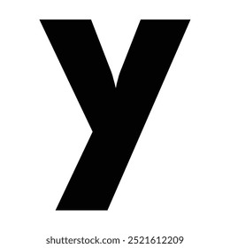 English Alphabet small Letter y Vector Shape