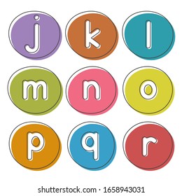 English Alphabet Small Letters Card Set Stock Vector (Royalty Free ...