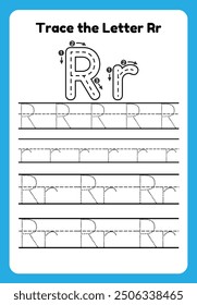 English alphabet tracing practice worksheets, educational letters a-b dot tracing pattern For children in kindergarten