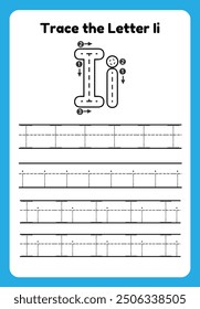 English alphabet tracing practice worksheets, educational letters a-b dot tracing pattern For children in kindergarten