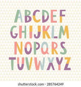 english alphabet in vector. 