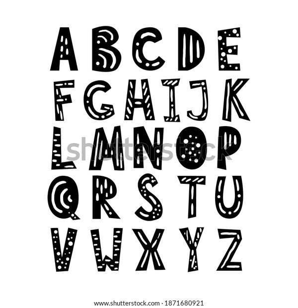 English Alphabet Vector Typography Design Background Stock Vector ...