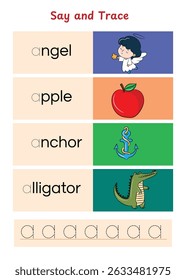 English Alphabet Worksheet - Letter Tracing and Writing Practice