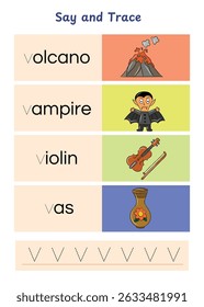English Alphabet Worksheet - Letter Tracing and Writing Practice