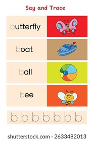 English Alphabet Worksheet - Letter Tracing and Writing Practice
