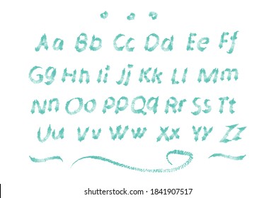 English alphabet written by hand with a brush.vector illustration.EPS10